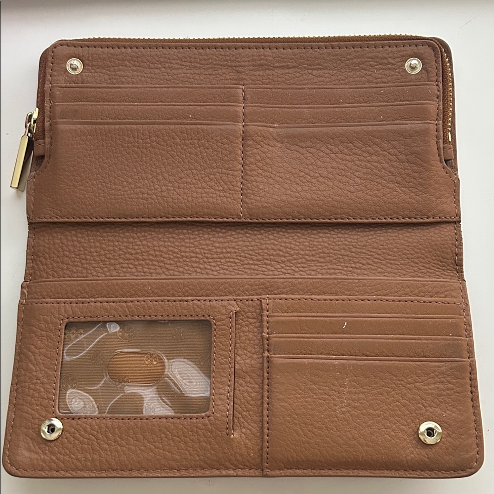 Tory Burch Tan Leather Zip Wallet - Picture 5 of 8